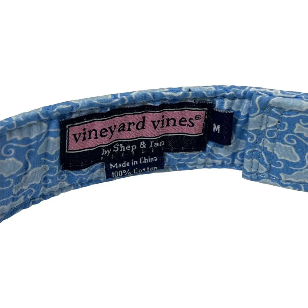 Vineyard Vines Women's Ring‎ Belt Cotton Blue Fish Adjustable Preppy Size M